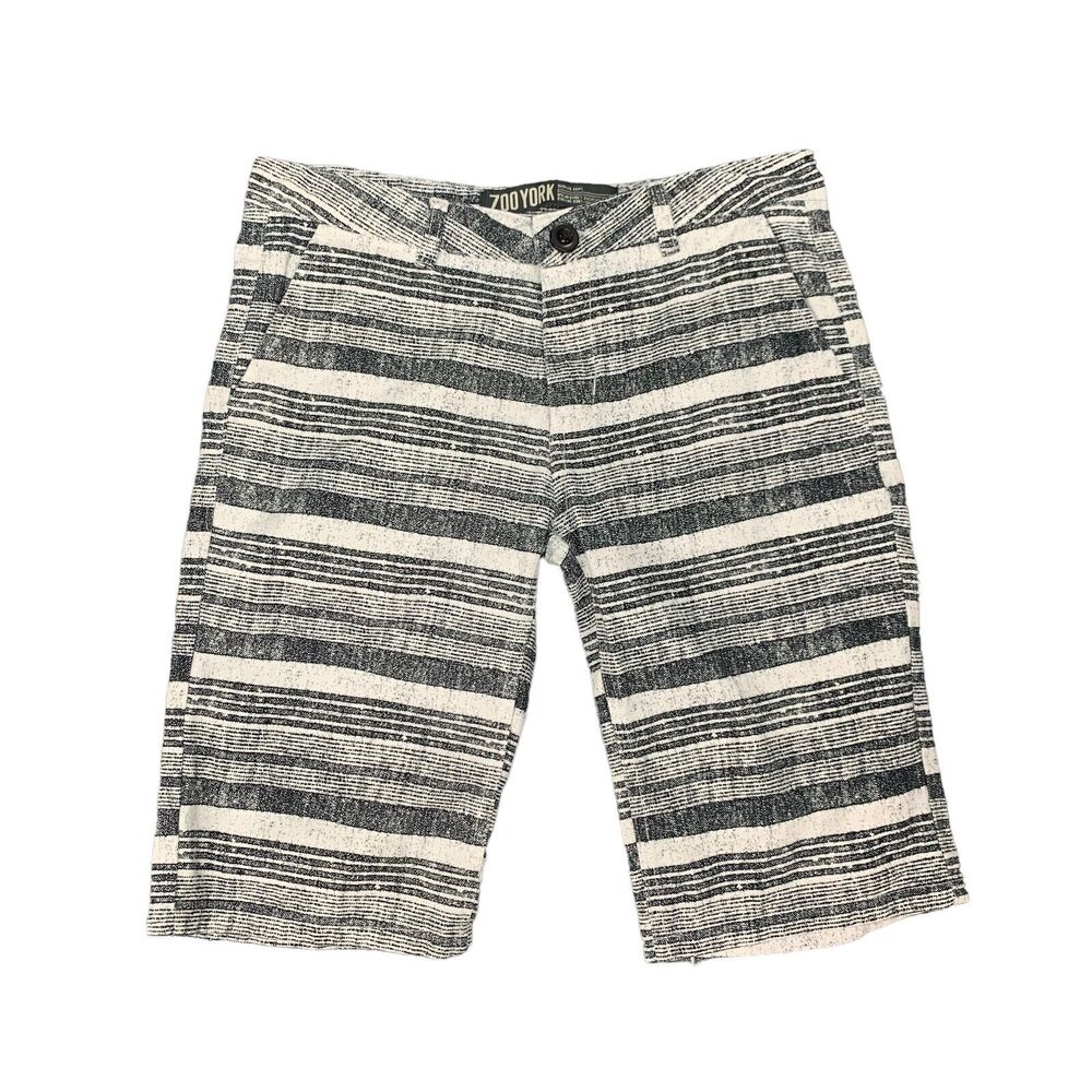 Zoo York Shorts Mens 30 Multi Striped Surplus Dept Bermuda Cotton Flat Front